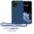 kwmobile Necklace Case compatible with Apple iPhone 13 Pro Max - Cover with Lanyard - Silicone Protective Case