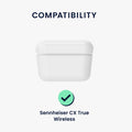 kwmobile Case Compatible with Sennheiser CX True Wireless Case - Headphone Case - TPU Cover - Protective Case