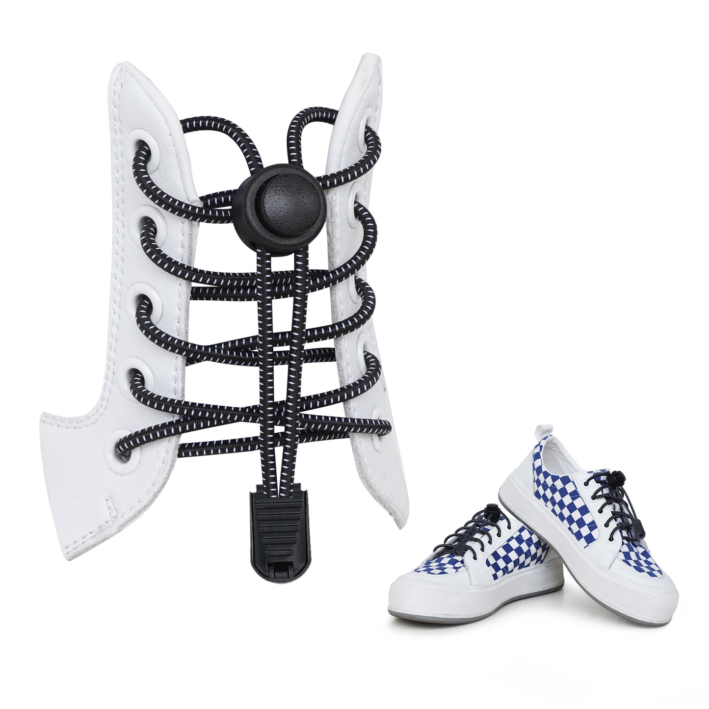 kwmobile 2x Quick-Release Laces - Shoe Laces with Quick Lacing System - 120cm Laces with Stopper