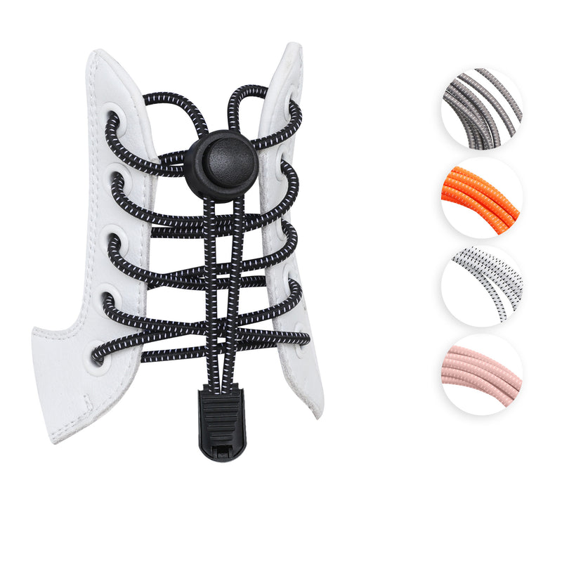 kwmobile 2x Schnürsenkel mit Schnellverschluss - Schuhbänder mit Schnellschnürsystem - 120cm Schnürband mit Stopper Neon Orange Neon Orange  