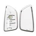 kwmobile Car Key Cover Compatible with BMW 3-Button Smart Key - Silicone Cover