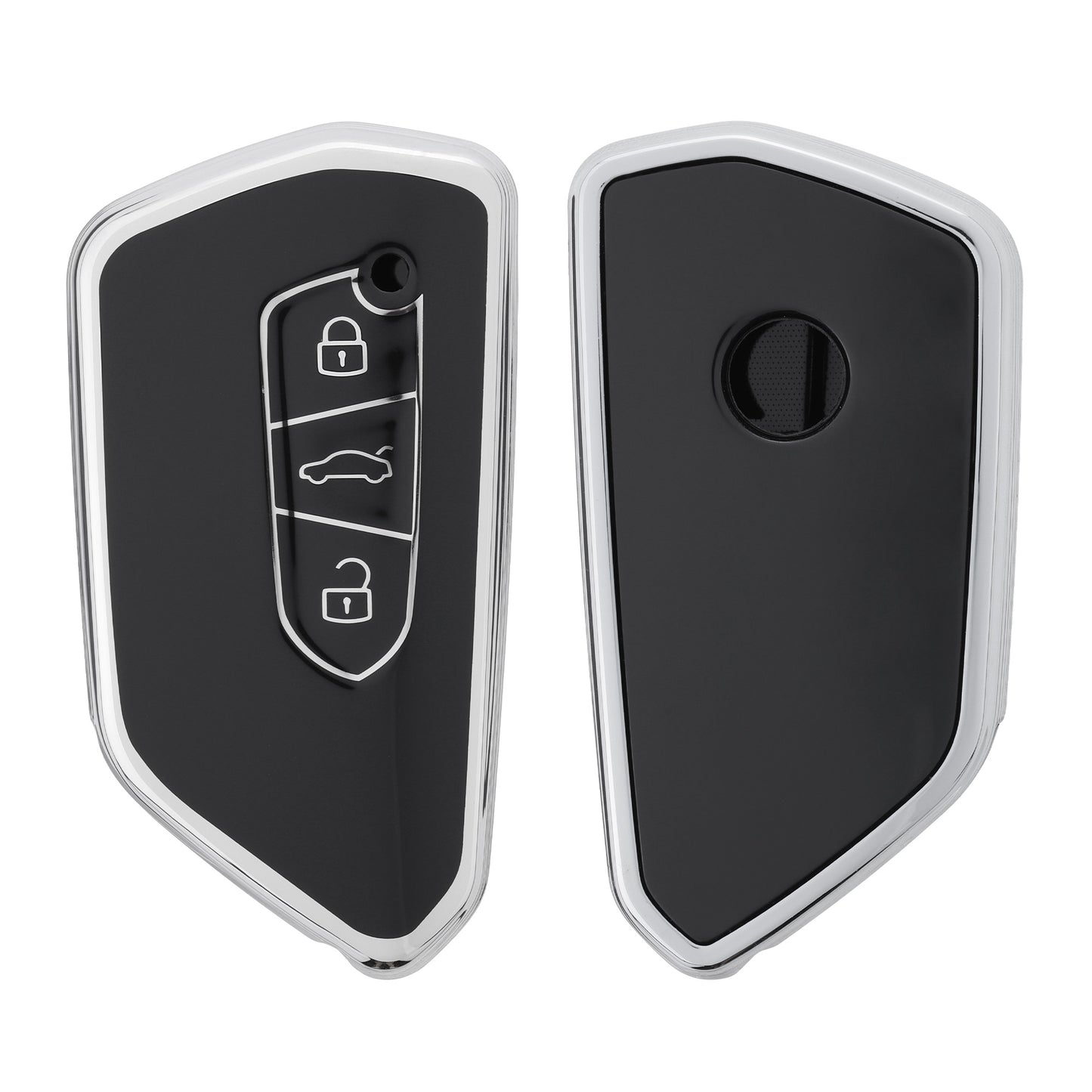 kwmobile Car Key Cover Compatible with VW Golf 8 3-Button Car Key