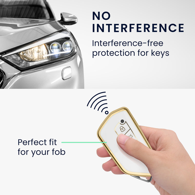 kwmobile Car Key Cover Compatible with VW Golf 8 3-Button Car Key
