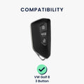 kwmobile Car Key Cover Compatible with VW Golf 8 3-Button Car Key