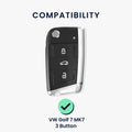 kwmobile Car Key Cover Compatible with VW Golf 7 MK7 3-Button Car Key - Silicone Key Case Cover