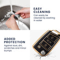 kwmobile Car Key Cover Compatible with VW Golf 7 MK7 3-Button Car Key - Silicone Key Case Cover