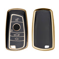 kwmobile Car Key Cover Compatible with BMW 3-Button Smart Key - Key Fob Cover