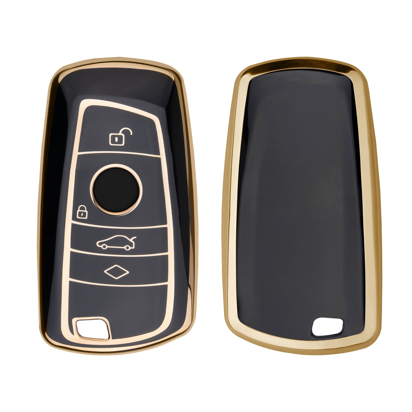 kwmobile Car Key Cover Compatible with BMW 3-Button Smart Key - Key Fob Cover
