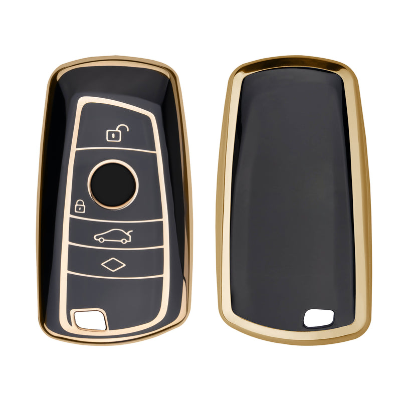 kwmobile Car Key Cover Compatible with BMW 3-Button Smart Key - Key Fob Cover