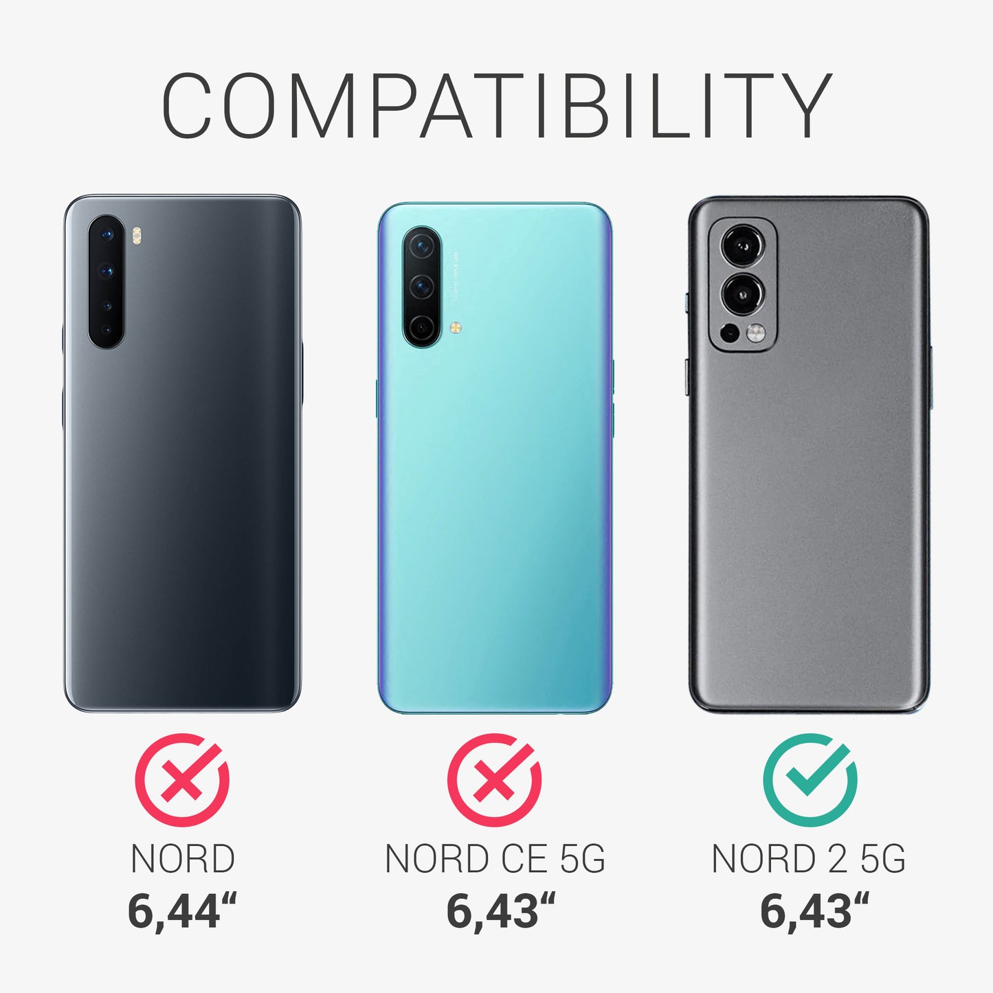 kwmobile Case Compatible with OnePlus Nord 2 5G - Phone Cover