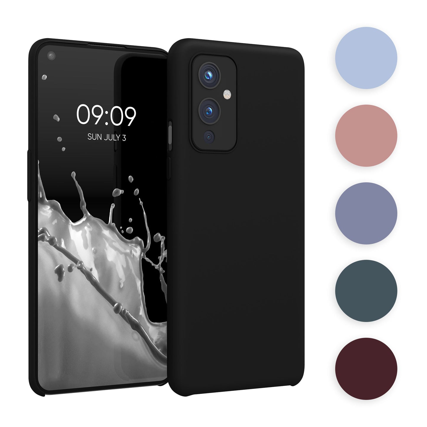 kwmobile Hülle kompatibel mit OnePlus 9 (EU/NA Version) Hülle - Silikon Handy Case - Handyhülle weiche Oberfläche - kabelloses Laden - Neon Pink Neon Pink  