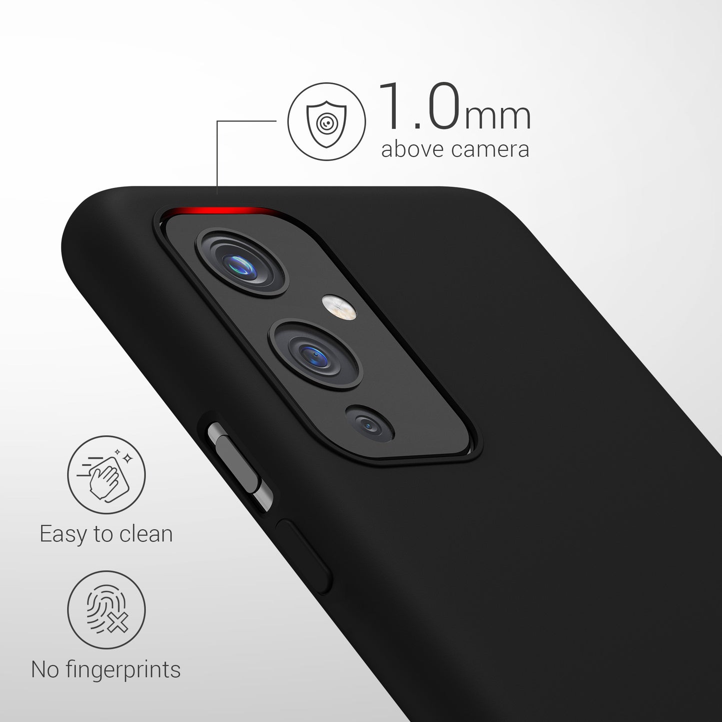 kwmobile Phone Case for OnePlus 9 (EU/NA Version) Case - Silicone - Wireless Charging - Protective Cover