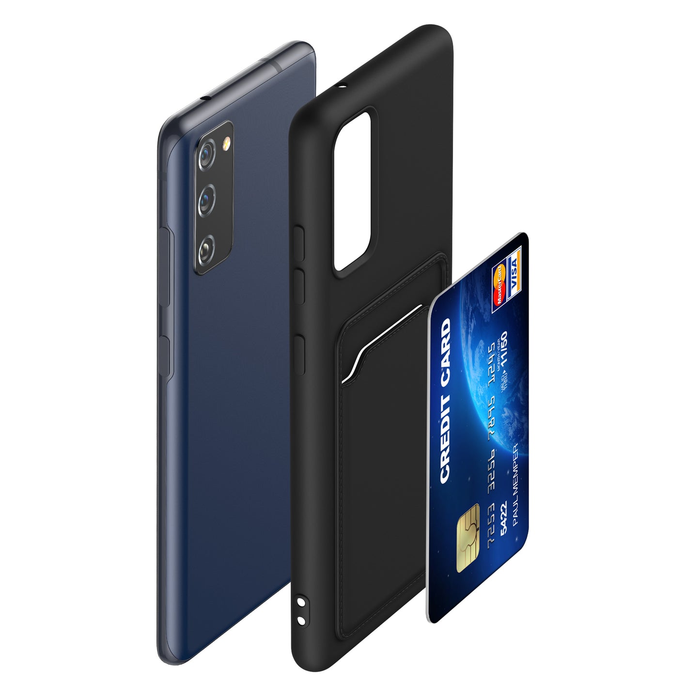 kwmobile Phone Case compatible with Samsung Galaxy S20 FE - Phone Cover with Card Slot