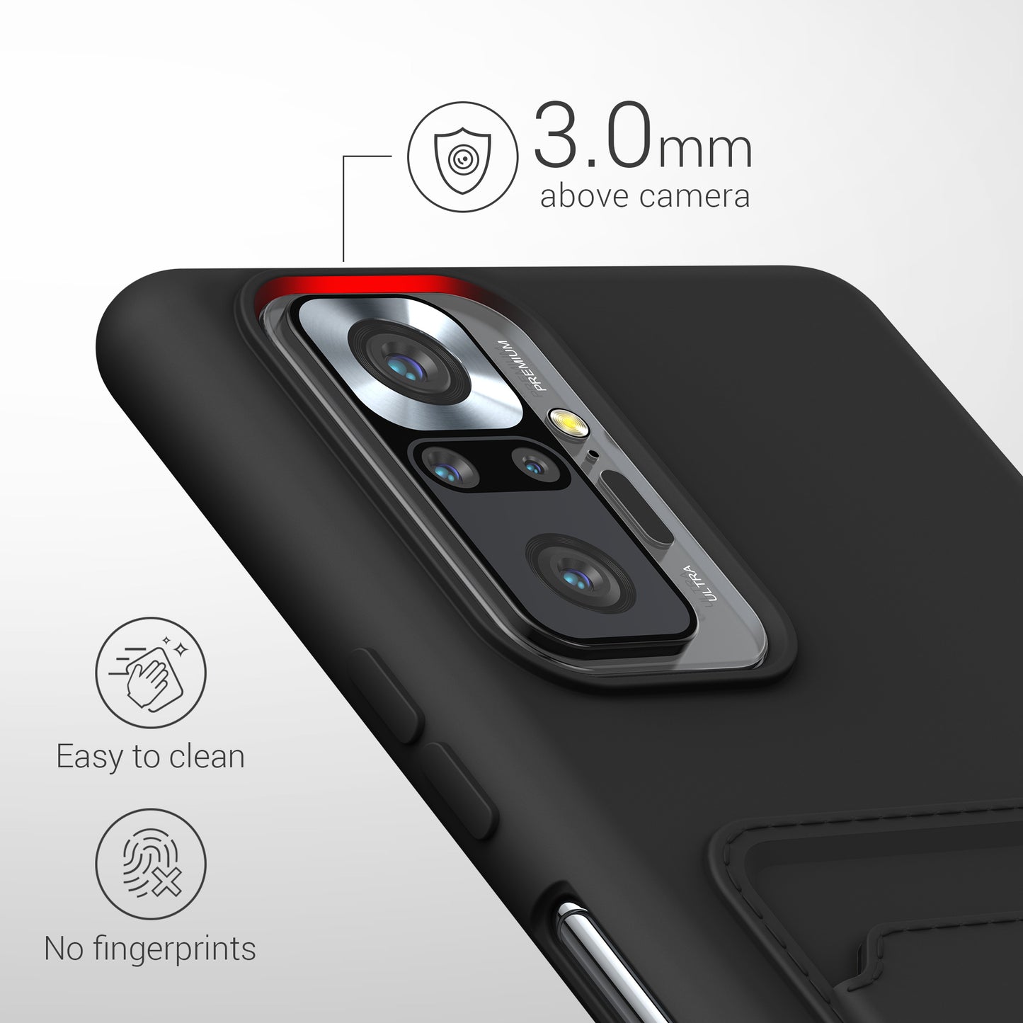 kwmobile Phone Case compatible with Xiaomi Redmi Note 10 Pro Case - Phone Cover with Card Slot