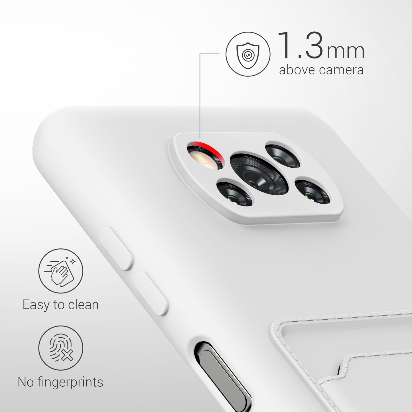 kwmobile Phone Case compatible with Xiaomi Poco X3 NFC / Poco X3 Pro Case - Cell Phone Cover with Card Slot