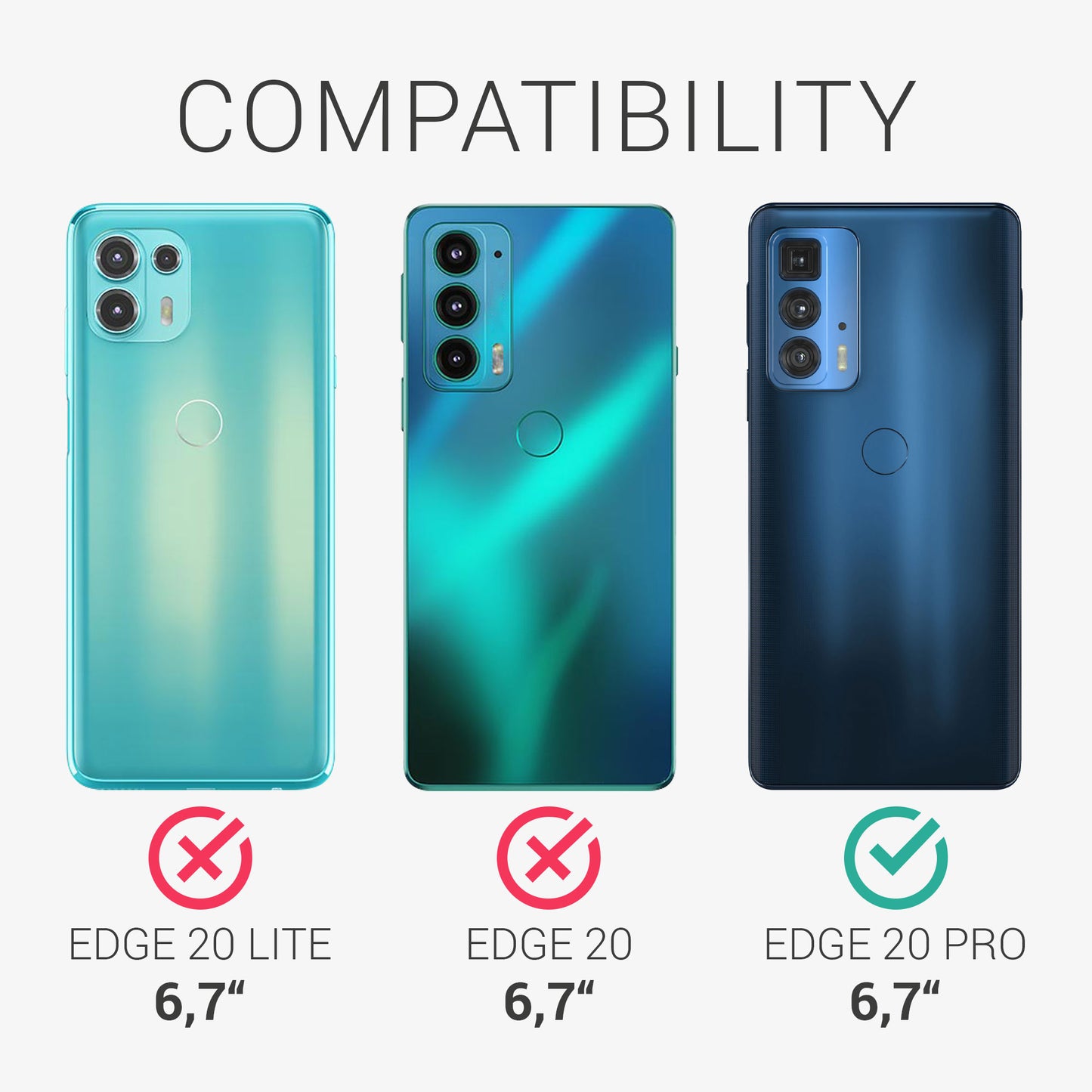 kwmobile Case Compatible with Motorola Edge 20 Pro - Phone Cover