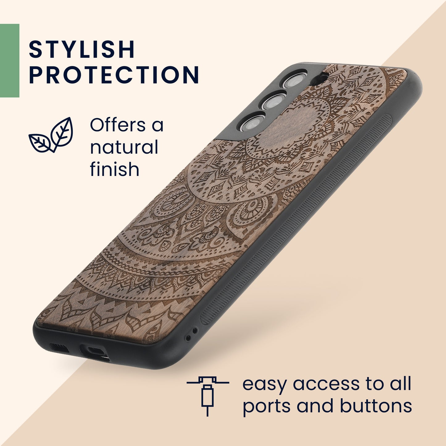 kwmobile Case Compatible with Samsung Galaxy S21 FE - Phone Cover - TPU Phone Case in Rising Sun