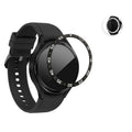 kwmobile Schutzring kompatibel mit Samsung Galaxy Watch 4 Classic (46mm) Fitnesstracker - Bezel Ring Lünette in Schwarz Silber Schwarz  [dsg01]