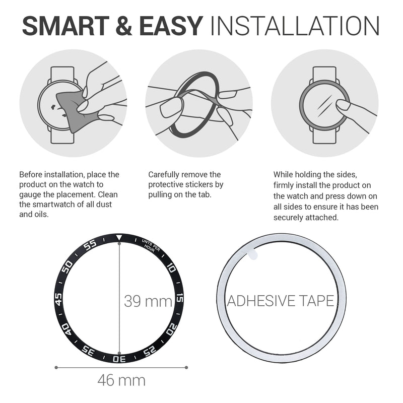 kwmobile Protective Ring Compatible with Samsung Galaxy Watch 4 Classic Fitness Tracker - Bezel Ring