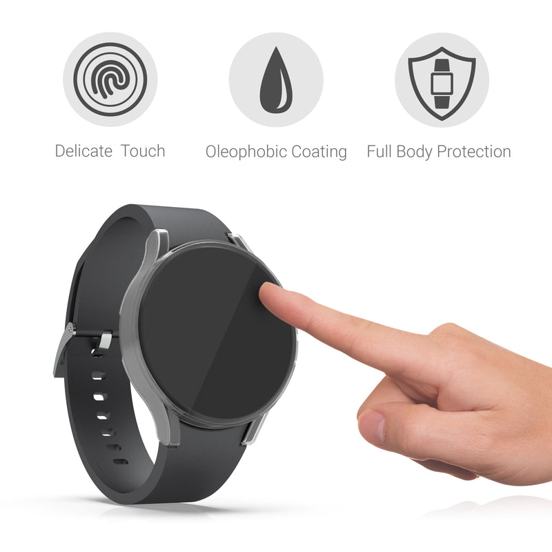 kwmobile Protective Case for Samsung Galaxy Watch 4 Fullbody Display Cover Set
