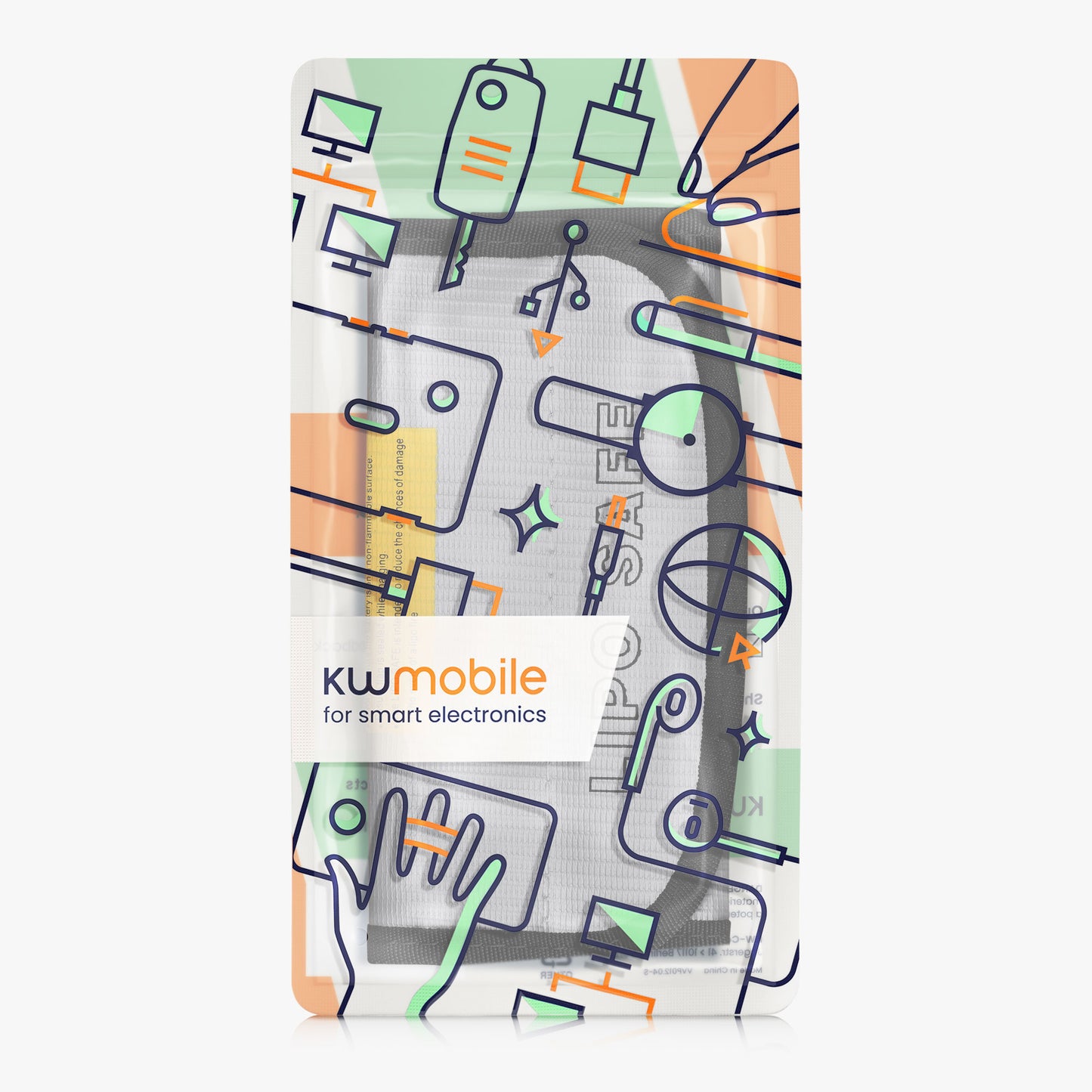 kwmobile Battery Pouch - 18.5 x 7.5 x 6 cm LiPo Bag Carrying Case - Battery Pouch Storage Bag