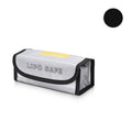 kwmobile Akku Tasche Beutel - 18,5 x 7,5 x 6 cm LiPo Bag Tragetasche - Batterie Tasche Aufbewahrungstasche - Silber Schwarz Silber  