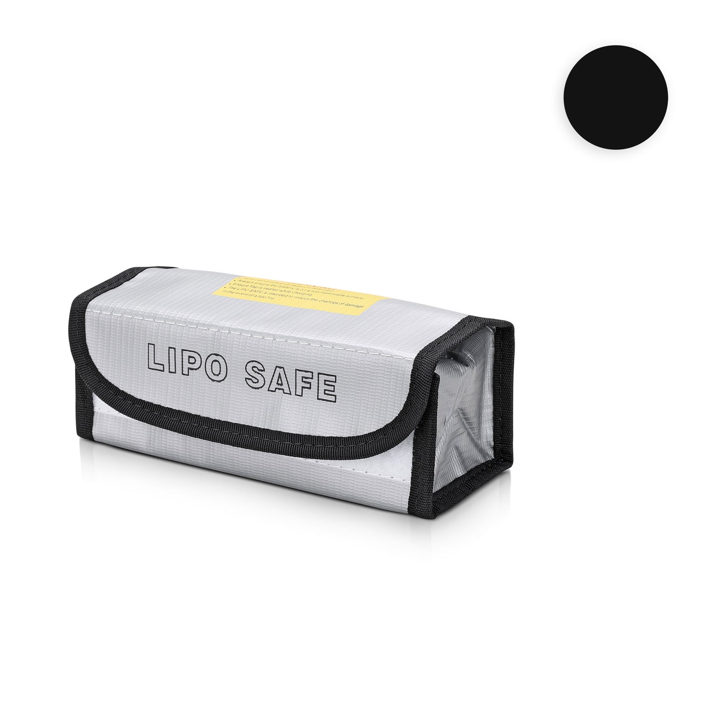 kwmobile Akku Tasche Beutel - 18,5 x 7,5 x 6 cm LiPo Bag Tragetasche - Batterie Tasche Aufbewahrungstasche - Silber Schwarz Silber  