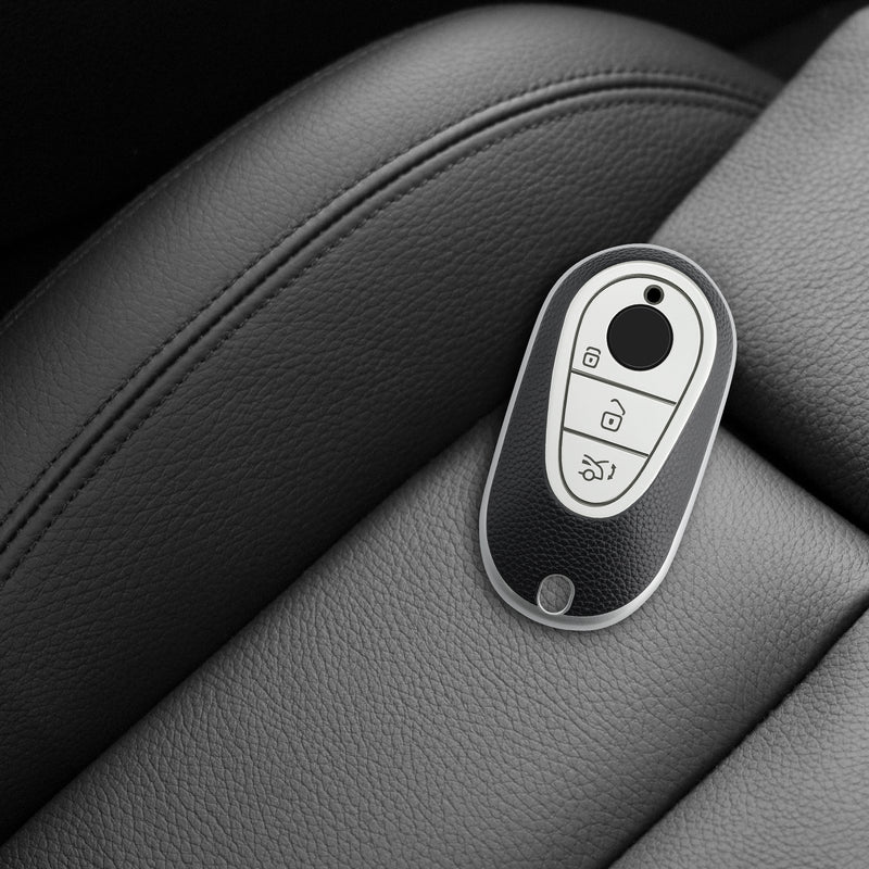 kwmobile Car Key Case Compatible with Mercedes Benz 3-Button Smart Car Key