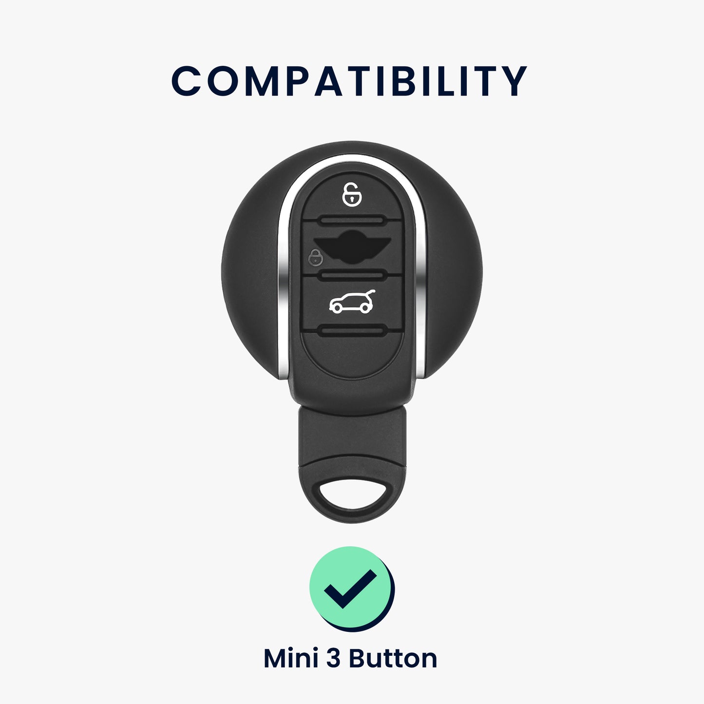kwmobile Car Key Case compatible with Mini 3-Button Smart Key Car Key Case