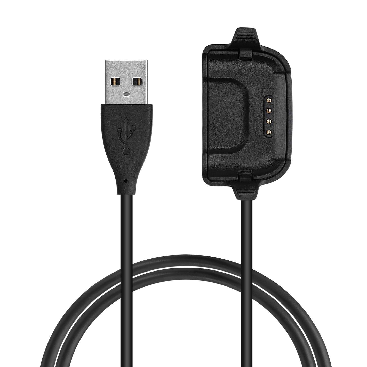 kwmobile USB Kabel Charger kompatibel mit Willful ID205 / Yamay SW020 Ladekabel - Smart Watch Ersatzkabel - Fitnesstracker Aufladekabel in Schwarz Schwarz  