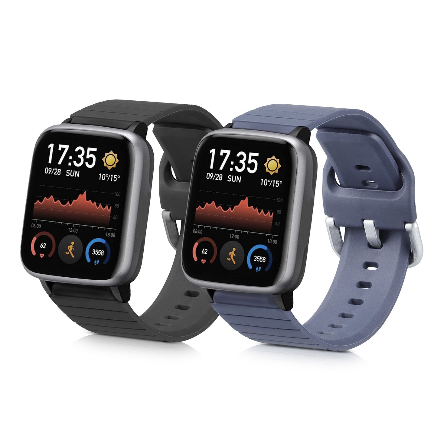 kwmobile Watch Strap for Willful Fitness Tracker / Smartwatch Strap Band Set Replacement Strap Smartwatch