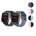 kwmobile 2x Uhrenarmband für Willful Fitnesstracker / Smartwatch Armband - Fitnesstracker Band Set aus TPU Silikon - Ersatzarmband Smartwatch - Schwarz Grau Schwarz  [dsg02]