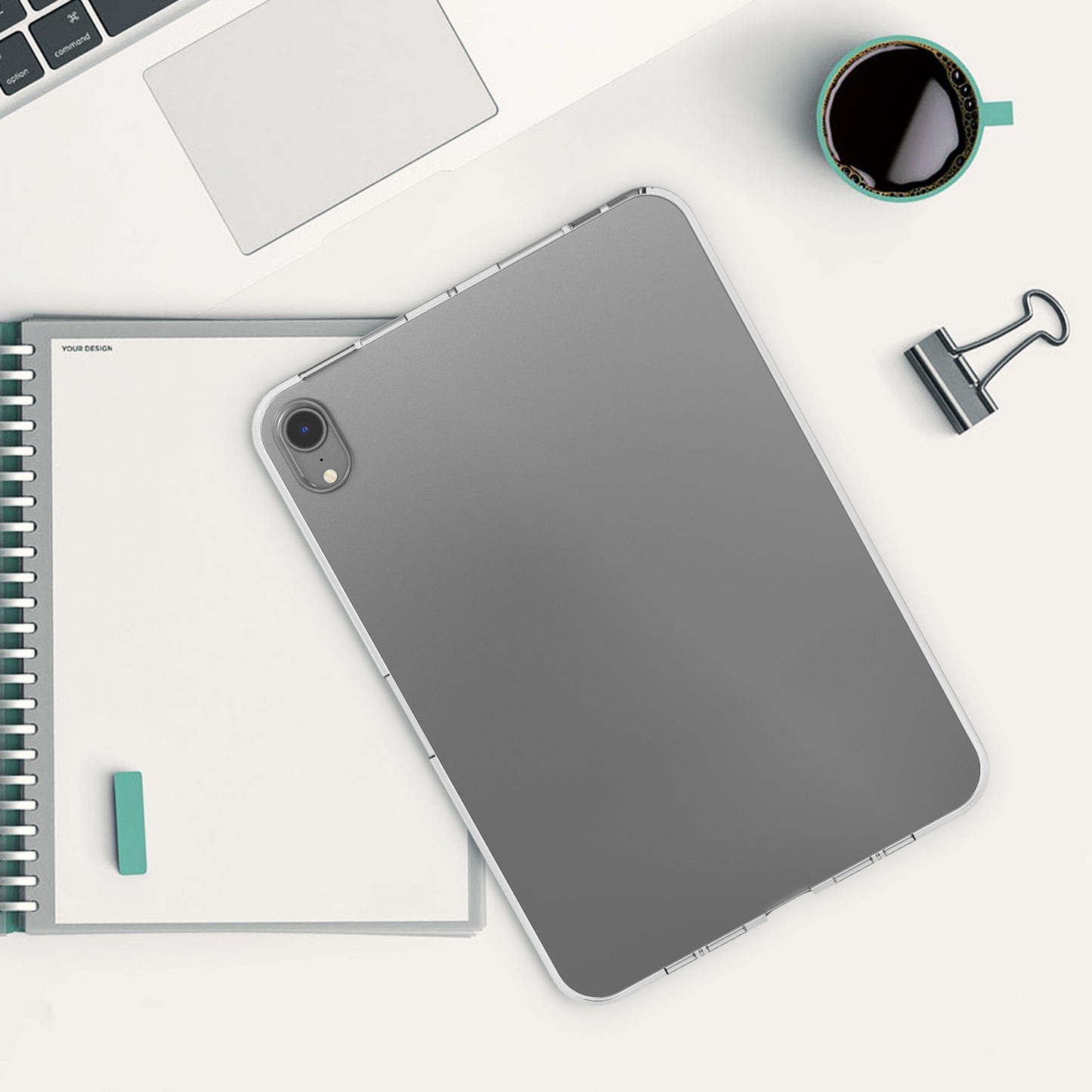 kwmobile Case Compatible with Apple iPad Mini 6 (2021) / iPad Mini 7 (2024) - Soft Silicone Case Transparent - Tablet Cover