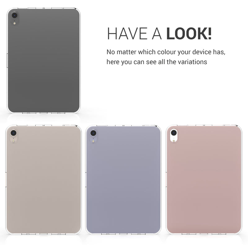 kwmobile Case Compatible with Apple iPad Mini 6 (2021) / iPad Mini 7 (2024) - Soft Silicone Case Transparent - Tablet Cover