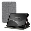kwmobile Hülle kompatibel mit Apple iPad Mini 6 (2021) / iPad Mini 7 (2024) - Slim Tablet Cover Case Schutzhülle mit Ständer Grau Grau  [dsg01]