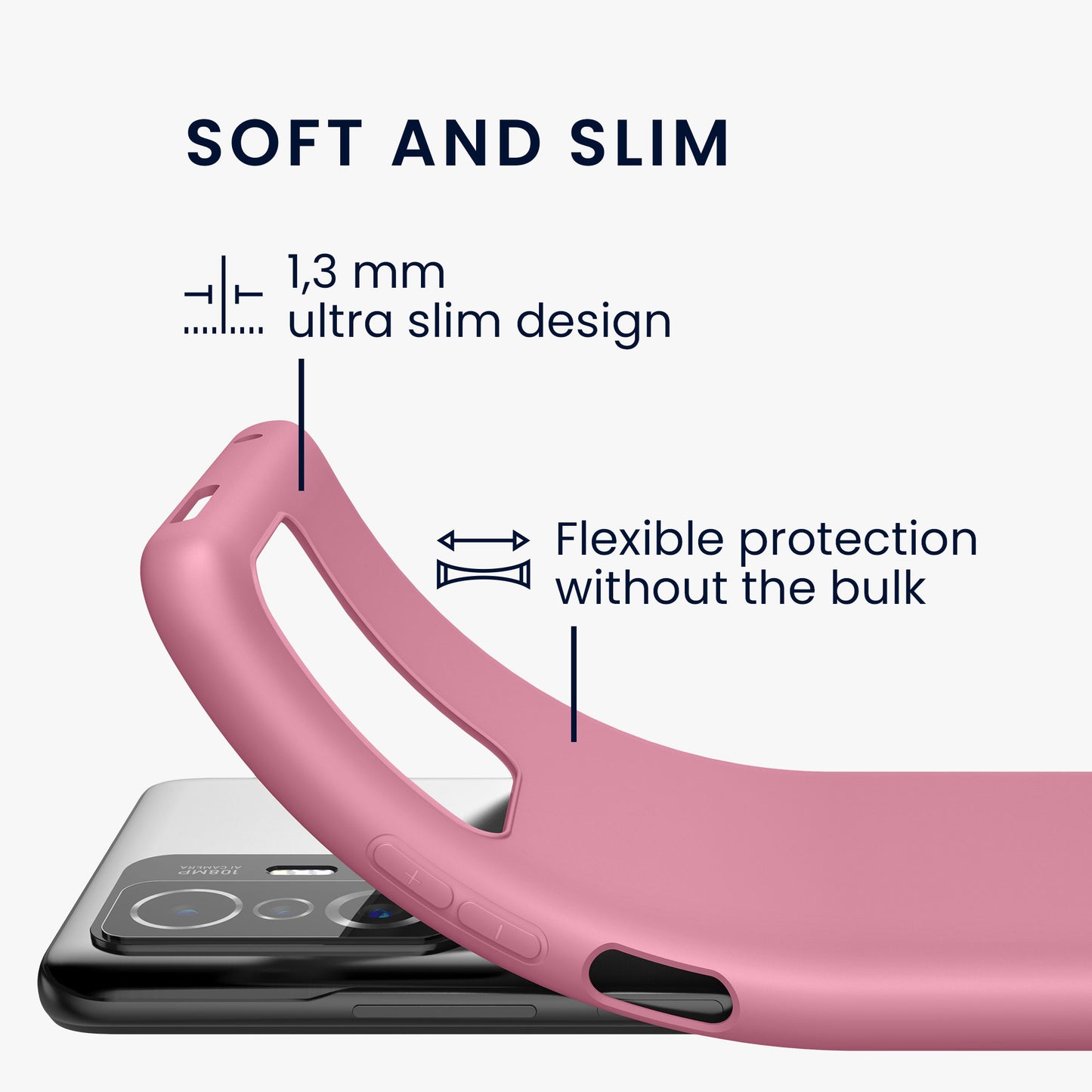 kwmobile Phone Case for Xiaomi 11T / 11T Pro Case - Wireless Charging - Protective Cover
