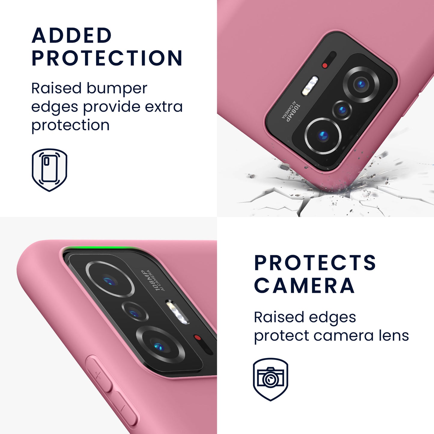 kwmobile Phone Case for Xiaomi 11T / 11T Pro Case - Wireless Charging - Protective Cover