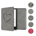 kwmobile Klapphülle kompatibel mit Amazon Kindle Paperwhite 11. Generation 2021 Hülle - Flipcase für Kindle Paperwhite Hülle aus Kunstleder - Kompass Vintage Grau  [dsg26]