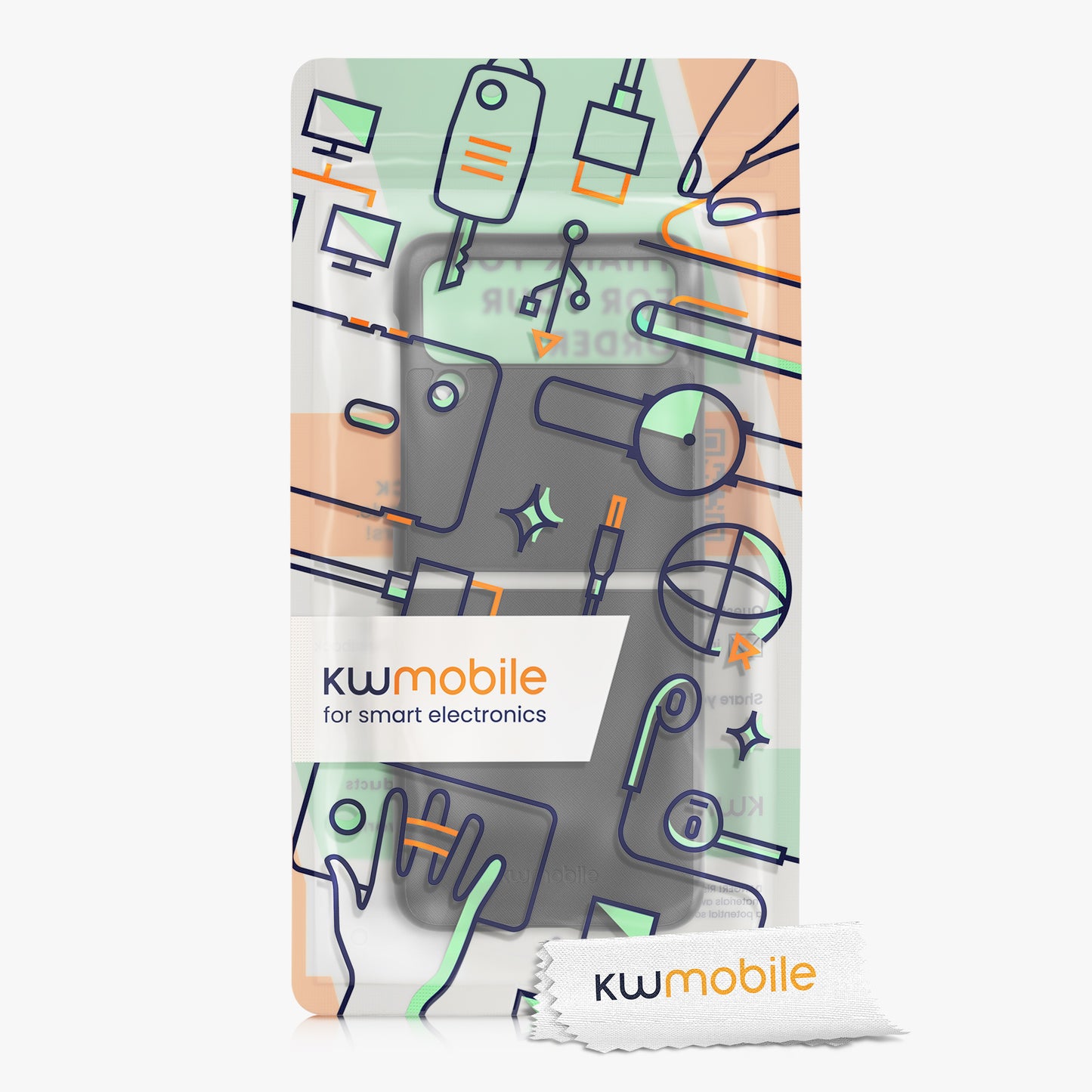 kwmobile Flip Hard Case Compatible with Samsung Galaxy Z Flip 3 5G - Foldable Phone Case - Mobile Phone Cover