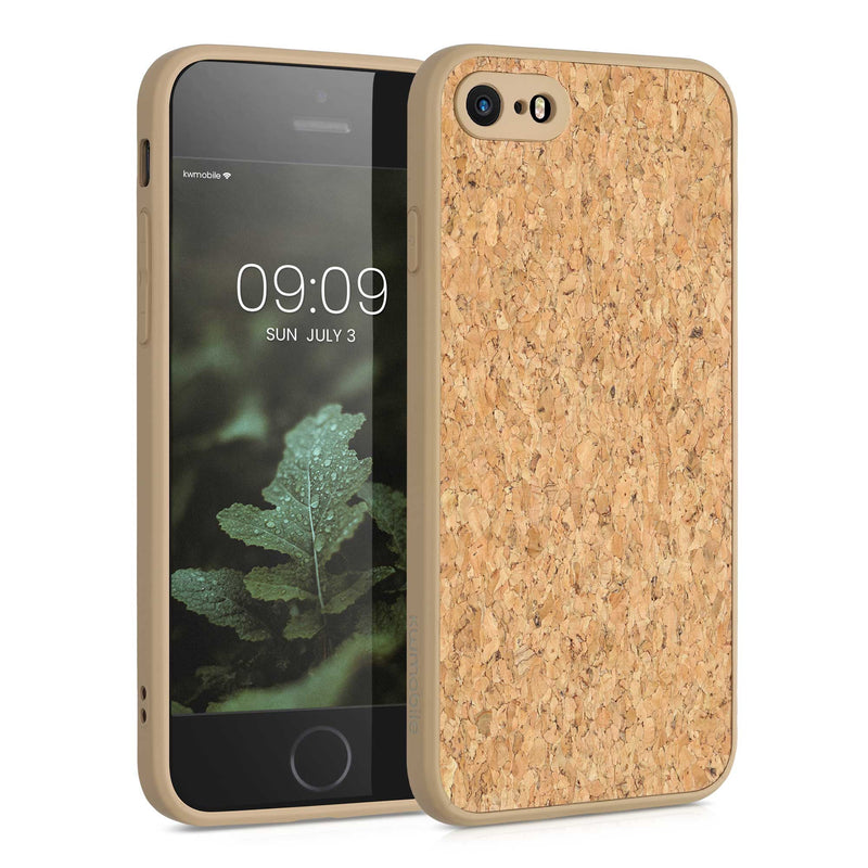kwmobile Case Compatible with Apple iPhone SE (2022) / iPhone SE (2020) / iPhone 8 / iPhone 7 - Cork Phone Cover - Protective Case