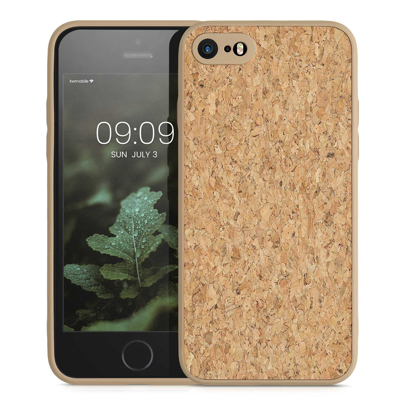 kwmobile Case Compatible with Apple iPhone SE (2022) / iPhone SE (2020) / iPhone 8 / iPhone 7 - Cork Phone Cover - Protective Case