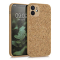 kwmobile Case Compatible with Apple iPhone 12 - Cork Phone Case Cover - Protective Case