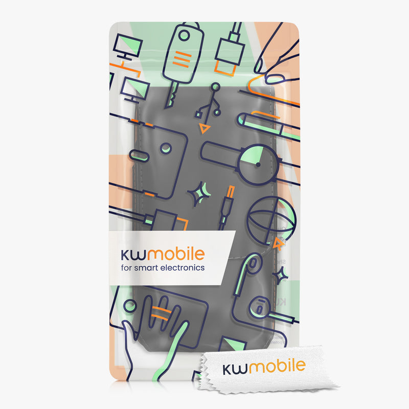 kwmobile Belt Pouch Case for Cell Phones with Belt Clip - 15.2 x 8 cm Belt Case with Belt Loop