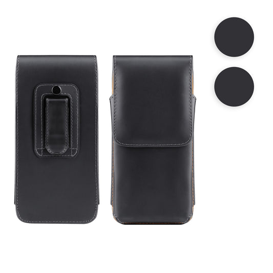 kwmobile Gürteltasche Hülle für Handys mit Gürtelclip - 17,2 x 8 cm Kunstleder Gürtel Case mit Gürtelschlaufe Schwarz Schwarz XL 