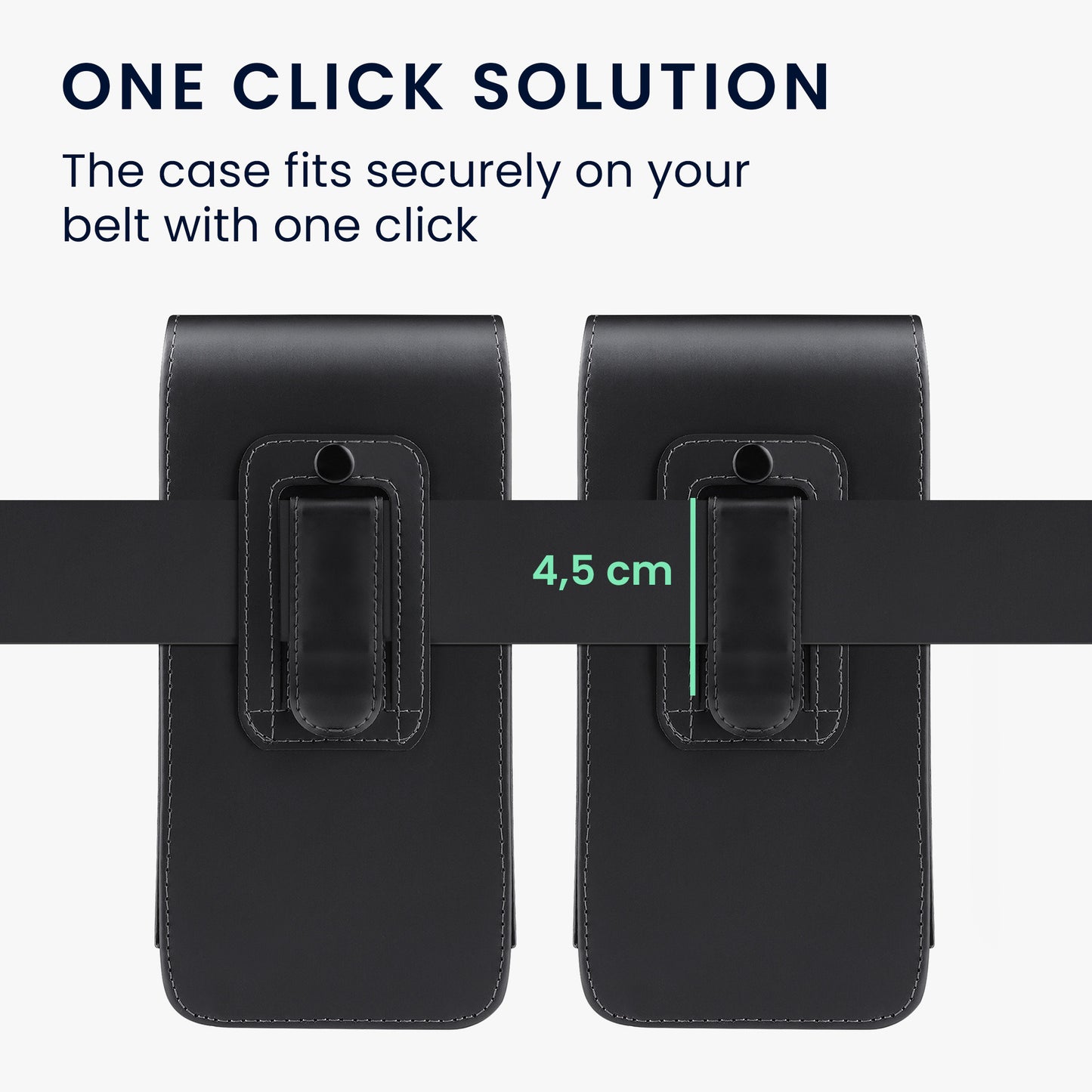 kwmobile Belt Pouch Case for Cell Phones with Belt Clip - 15.2 x 8 cm Belt Case with Belt Loop