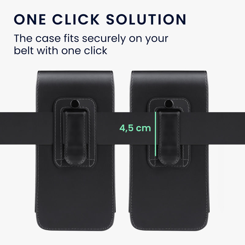 kwmobile Belt Pouch Case for Cell Phones with Belt Clip - 15.2 x 8 cm Belt Case with Belt Loop