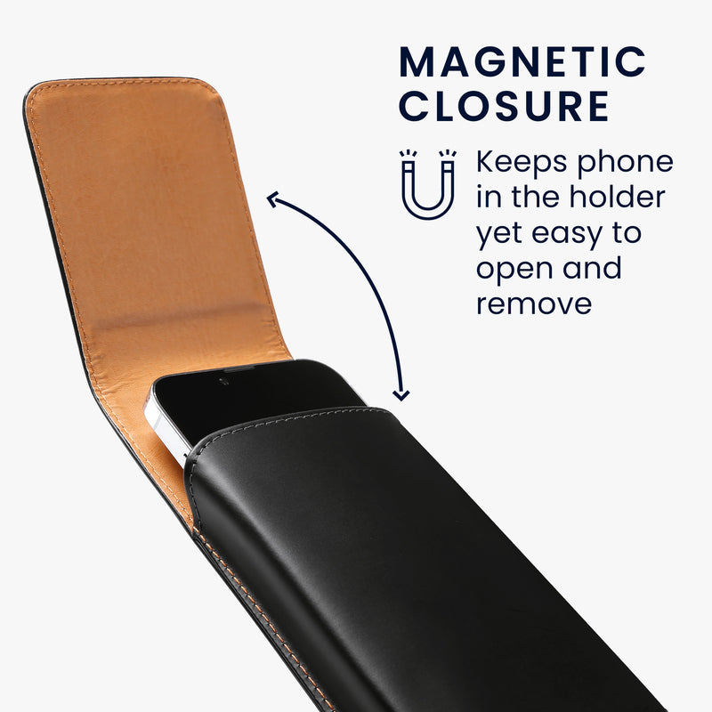 kwmobile Belt Pouch Case for Cell Phones with Belt Clip - 15.2 x 8 cm Belt Case with Belt Loop