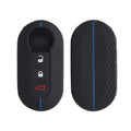 kwmobile Car Key Cover Compatible with Fiat Lancia 3-Button Foldable Car Key Case