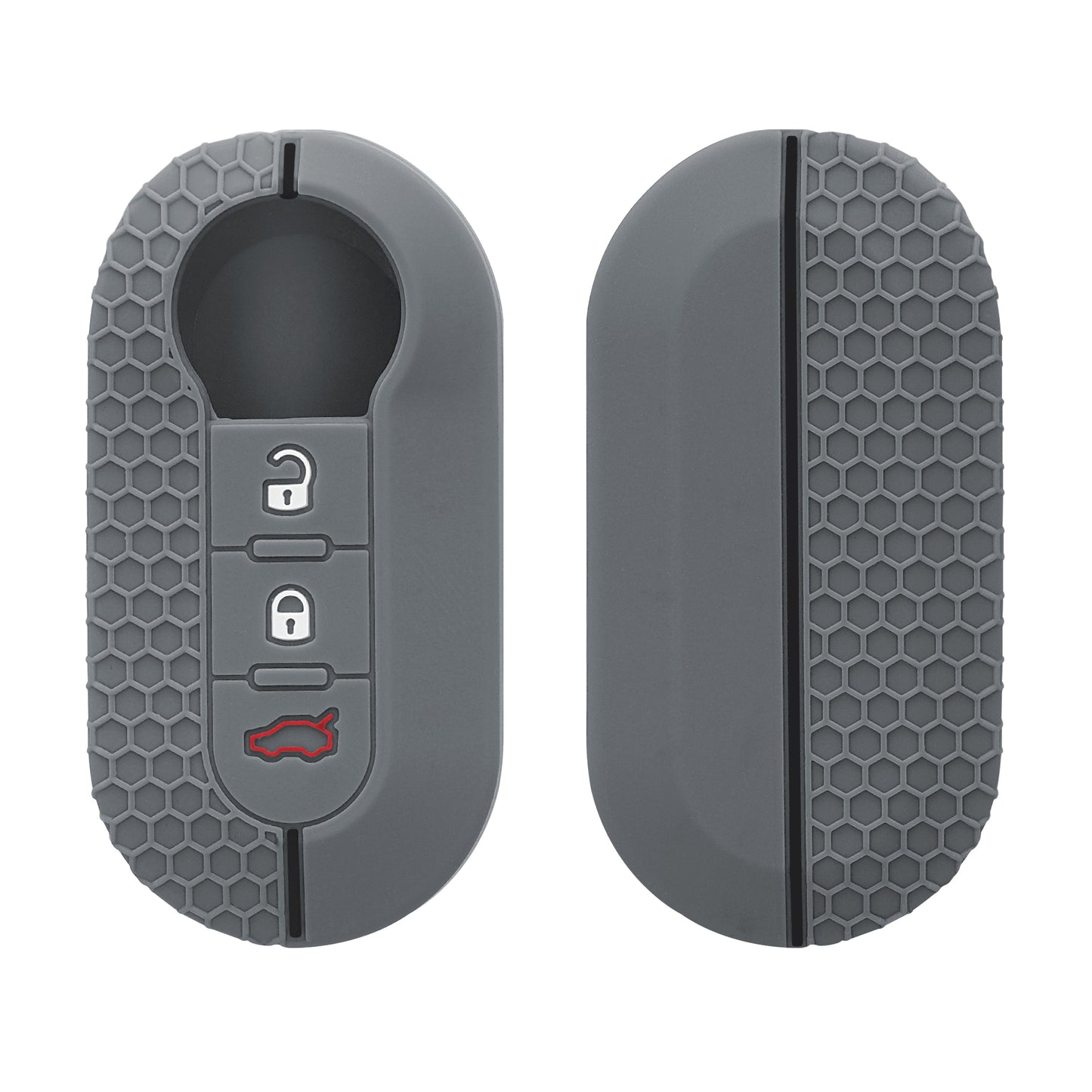 kwmobile Car Key Cover Compatible with Fiat Lancia 3-Button Foldable Car Key Case