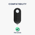 kwmobile Car Key Cover Compatible with Fiat Lancia 3-Button Foldable Car Key Case